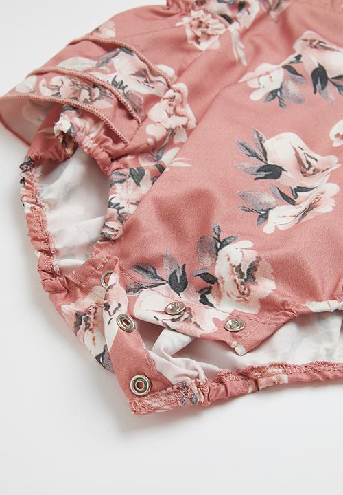 Pop Candy - Baby ruffle playsuit & headband set - pink