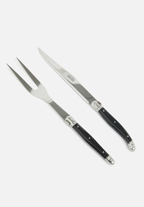 André Verdier - Carving knife and fork set – black