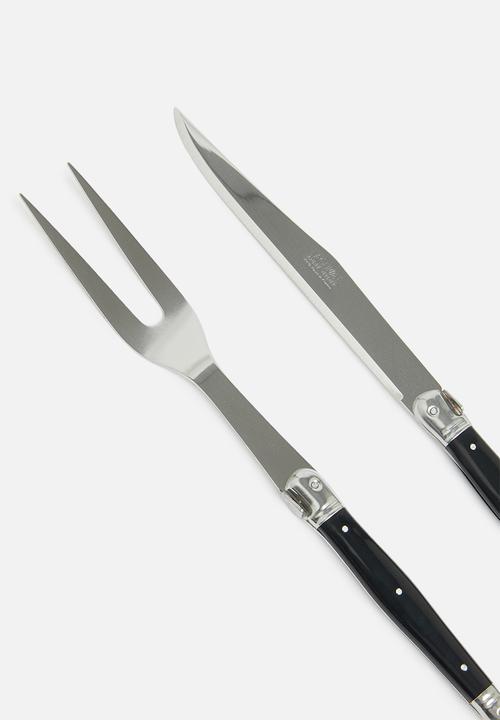 André Verdier - Carving knife and fork set – black