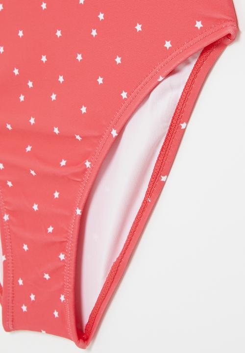 Pop Candy - Girls polka dot one piece bikini - dark pink
