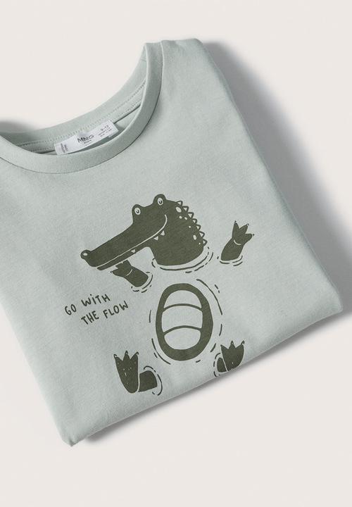 MANGO - T-shirt water - mint green