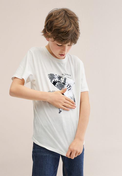 MANGO - T-shirt lente - white