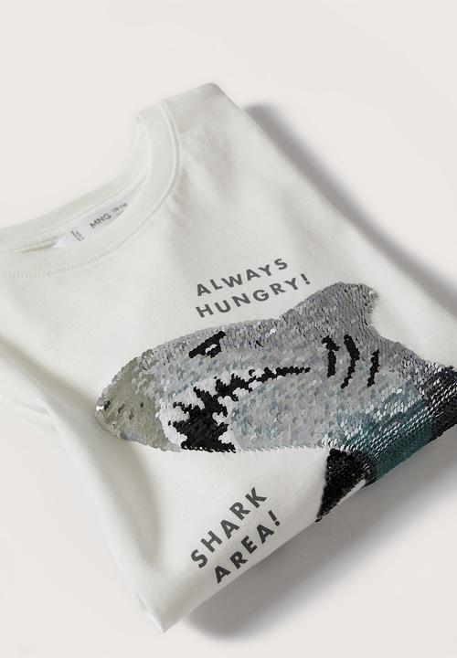 MANGO - T-shirt lente - white