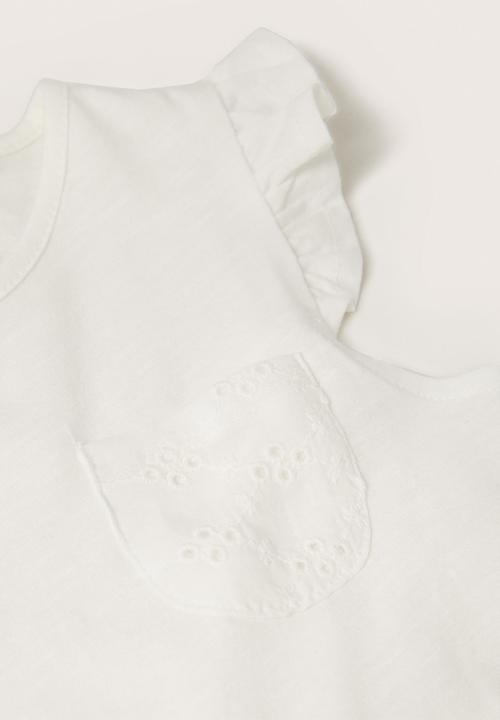 MANGO - T-shirt sol - white
