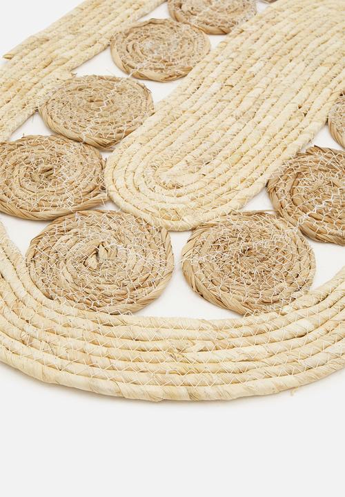 H&S - Oval willow rug - natural