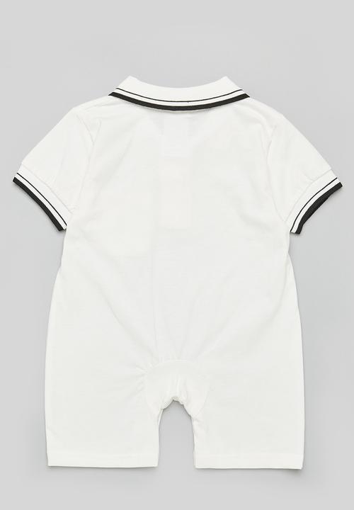 Pop Candy - Boys golf babygrow - white