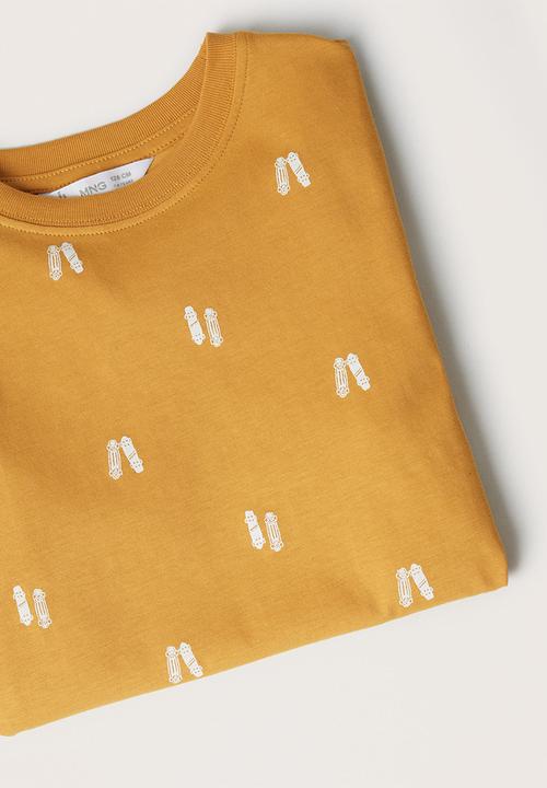 MANGO - T-shirt stamp2 - yellow