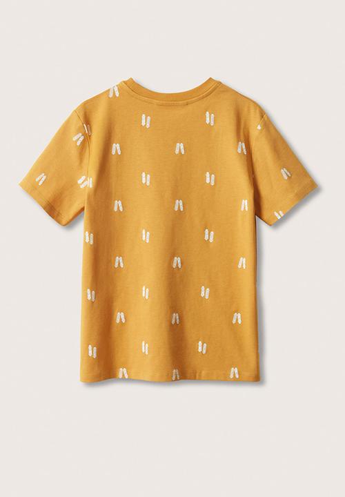 MANGO - T-shirt stamp2 - yellow
