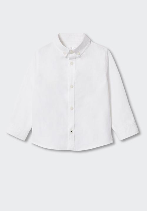 MANGO - Shirt oxford - white