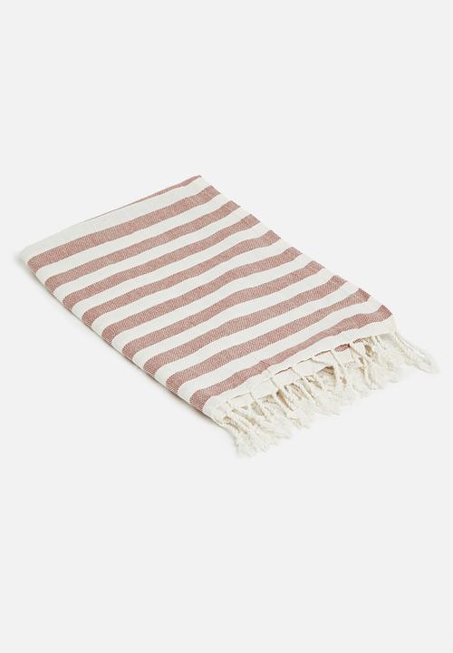 H&S - Striped hammam towel - red