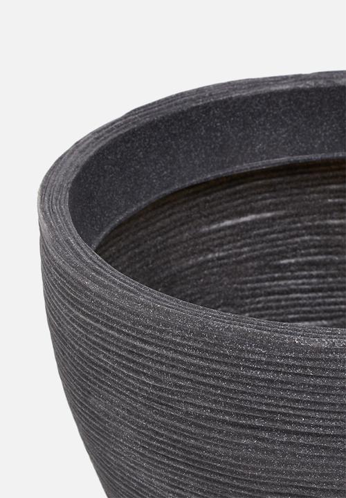 H&S - Ripple planter pot-black