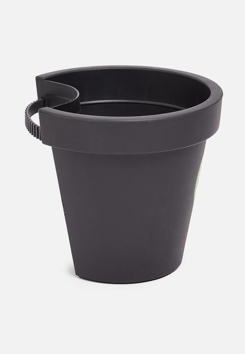 H&S - Clip-on planter pot-black