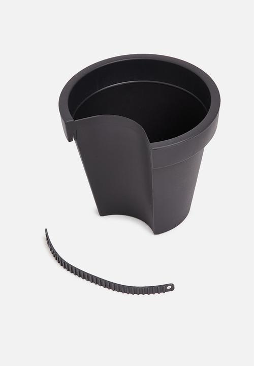 H&S - Clip-on planter pot-black