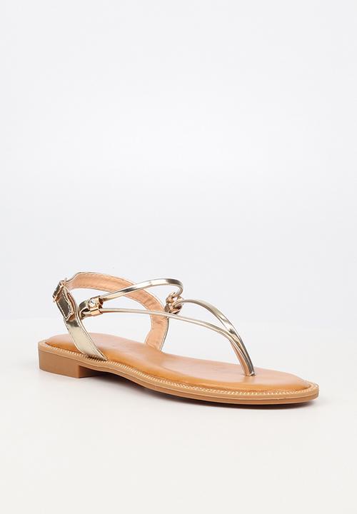 Miss Black - Murano7 slingback sandal - gold