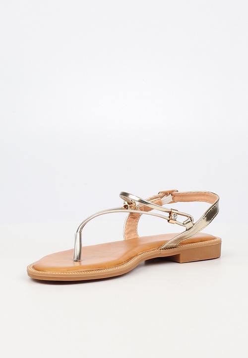 Miss Black - Murano7 slingback sandal - gold