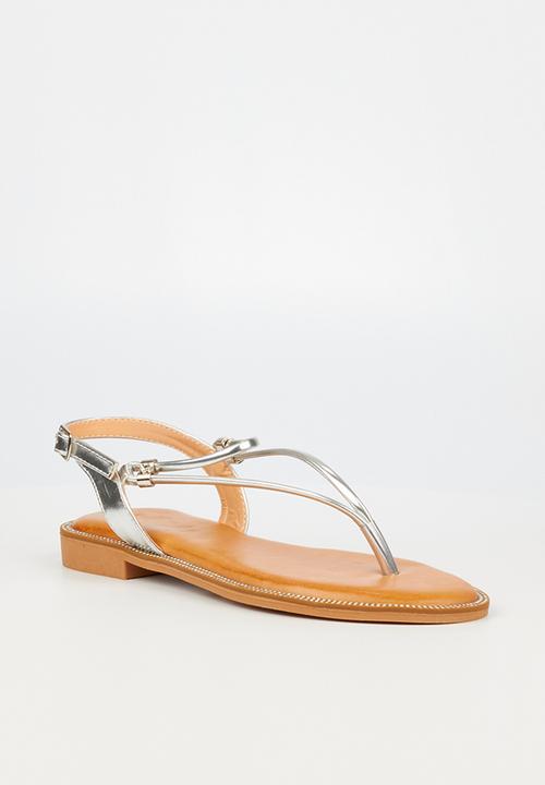 Miss Black - Murano7 slingback sandal - silver