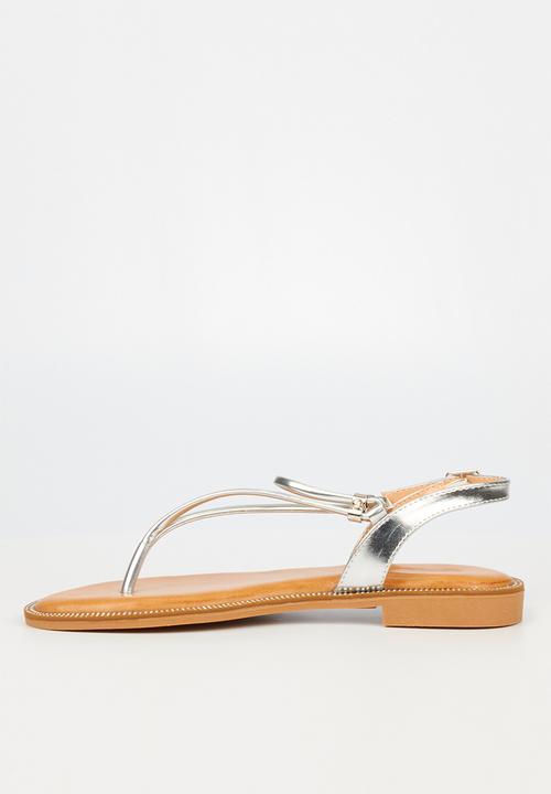 Miss Black - Murano7 slingback sandal - silver