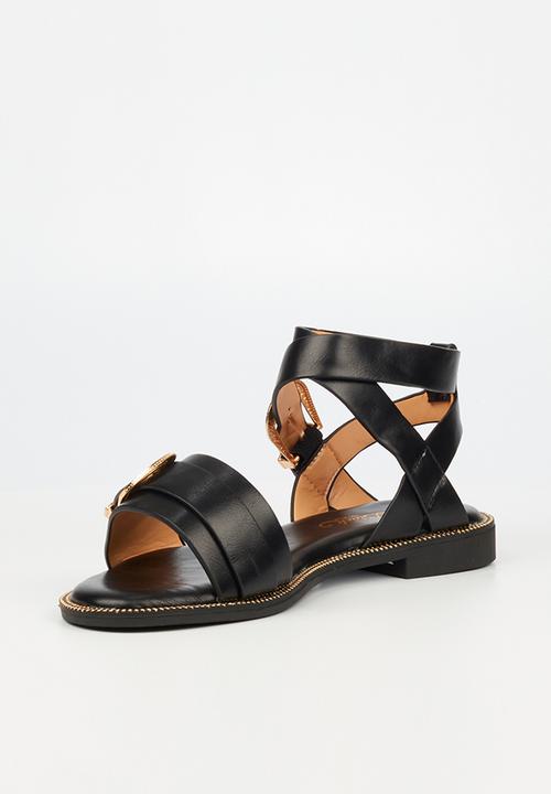 Miss Black - Murano9 ankle tie sandal - black