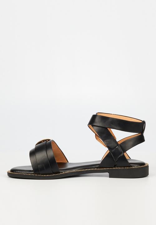 Miss Black - Murano9 ankle tie sandal - black