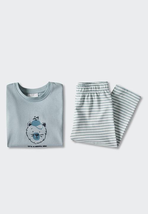 MANGO - Pyjama pack bear - light blue