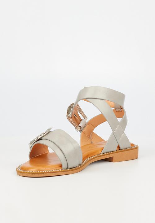 Miss Black - Murano9 ankle tie sandal - grey