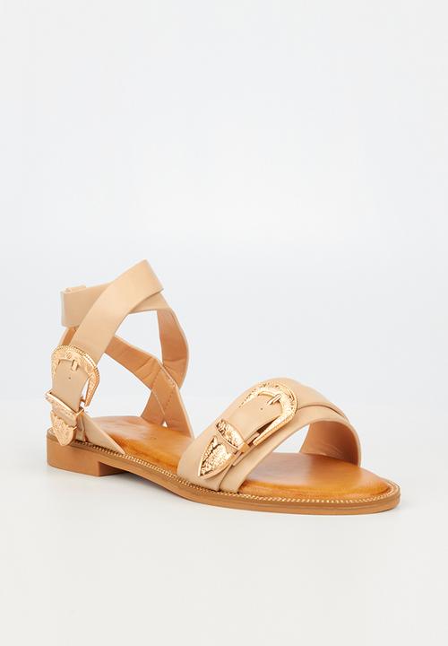 Miss Black - Murano9 ankle tie sandal - nude
