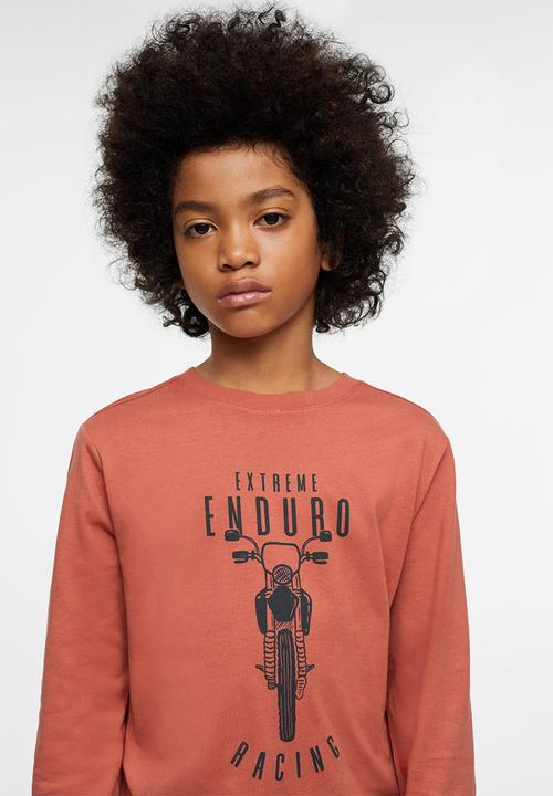 MANGO - T-shirt spencer - burnt orange