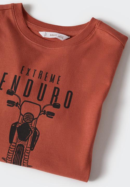 MANGO - T-shirt spencer - burnt orange