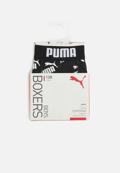 PUMA - Boys 2-pack boxer brief - black & white 