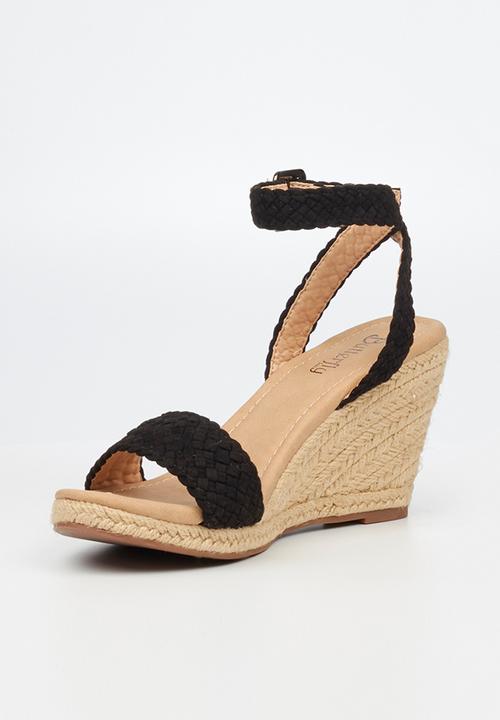 Butterfly Feet - Ava 1 espadrille wedge heel - black
