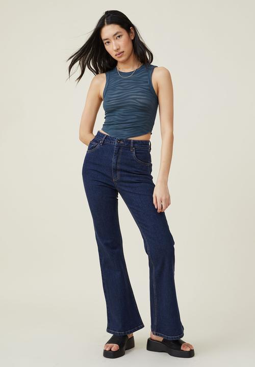 Cotton On - Deon hanky hem tank - deep sea green
