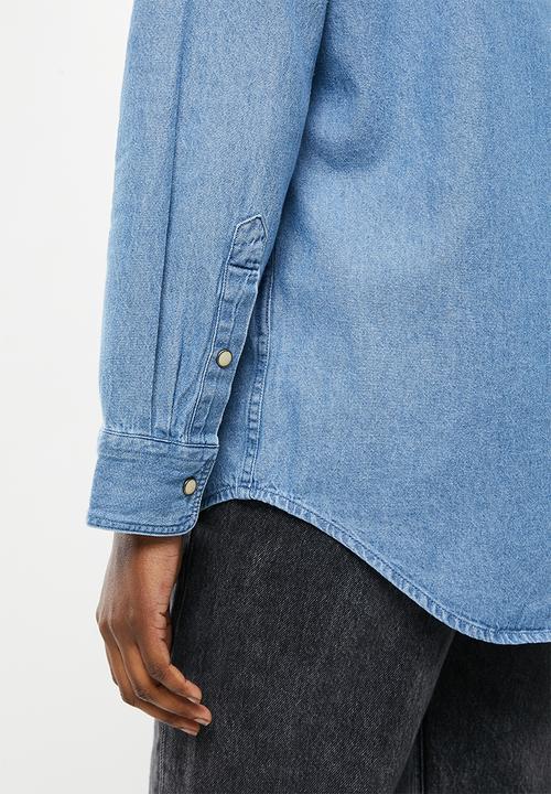 Superdry. - Denim classic western shirt  - blue