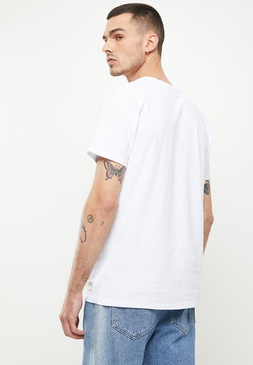 Superdry. - Vintage script style coll tee - brilliant white