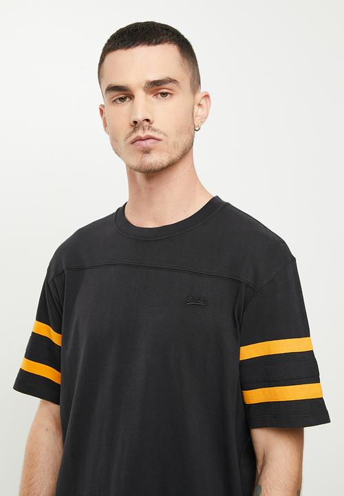 Superdry. - Vintage quarterback tee - black