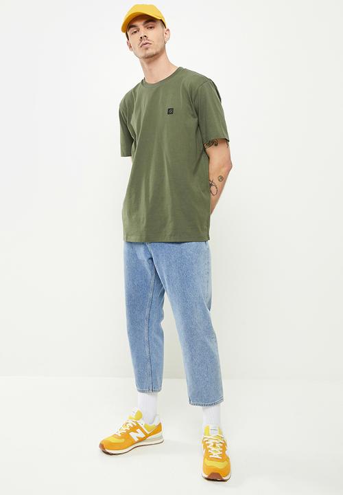 Superdry. - Code tech loose T-shirt - dark moss