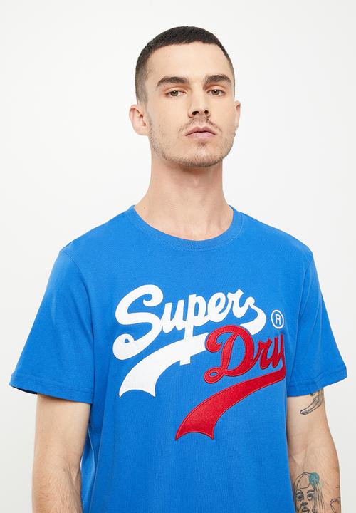 Superdry. - Vintage vl interest tee - voltage blue
