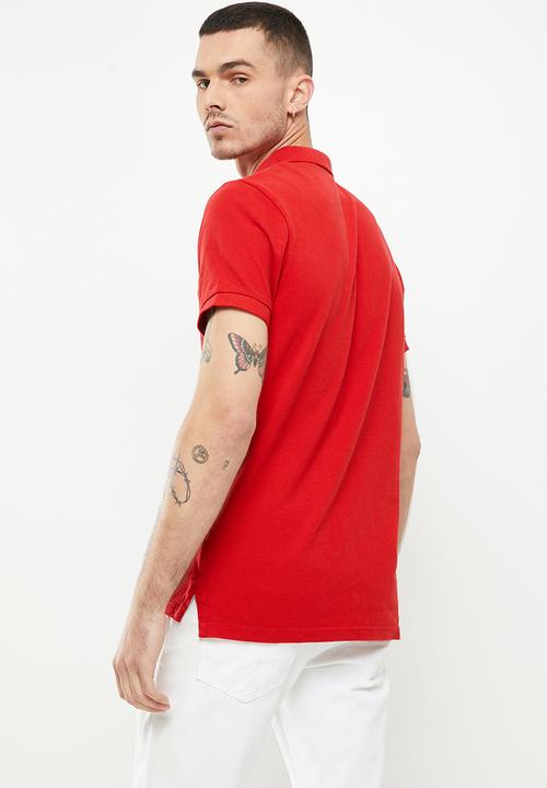 Superdry. - Vintage superstate polo - varsity red
