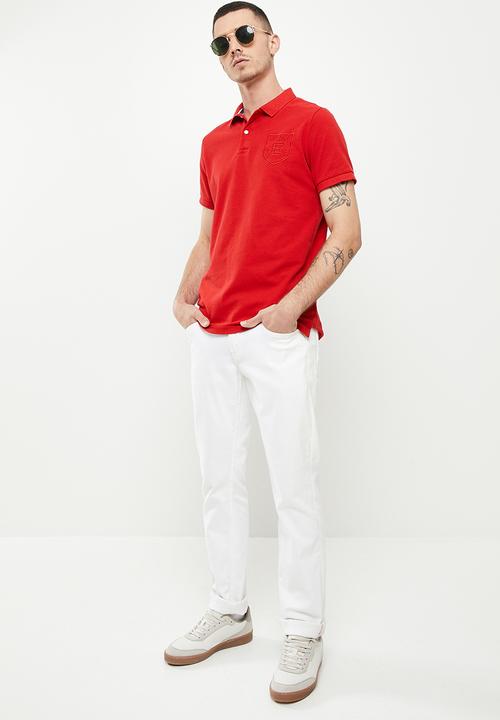 Superdry. - Vintage superstate polo - varsity red