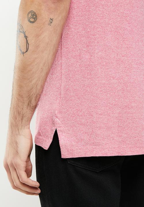 Superdry. - Classic pique polo - mid pink grit