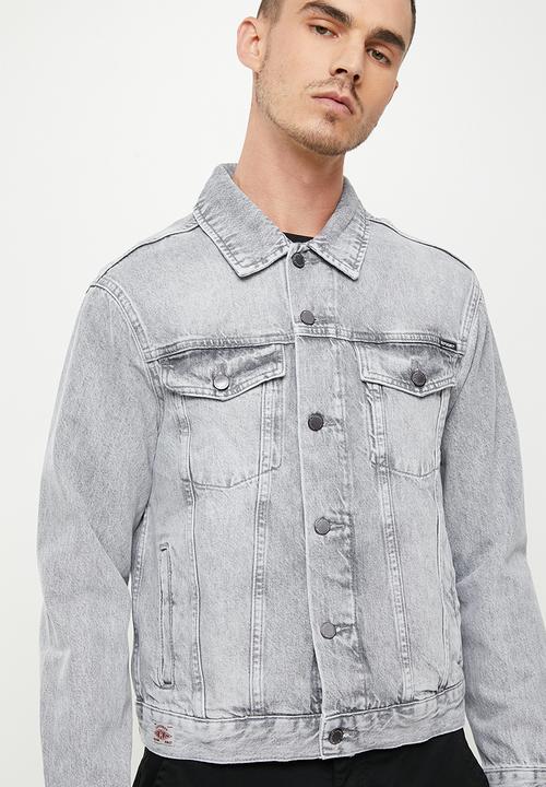 Superdry. - Highwayman trucker - frank vintage grey