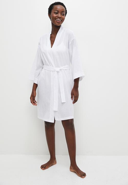 Short robe - white