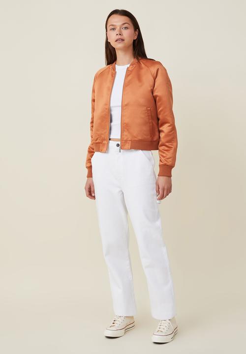 Cotton On - Satin bomber jacket - clay brown