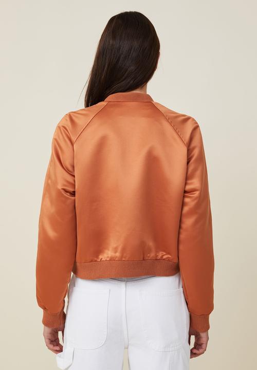 Cotton On - Satin bomber jacket - clay brown