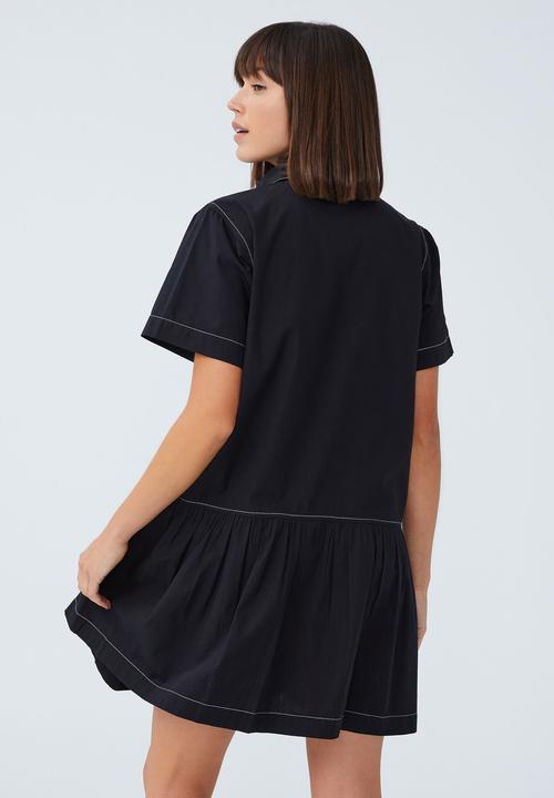 Cotton On - Scout mini shirt dress - black