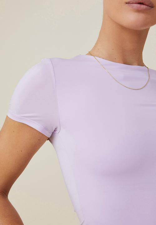 Cotton On - Sculpted crew neck tee - sweet mauve