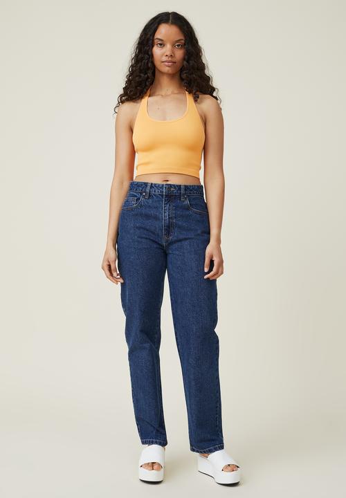 Cotton On - Seamless molly scoop neck halter - soft orange