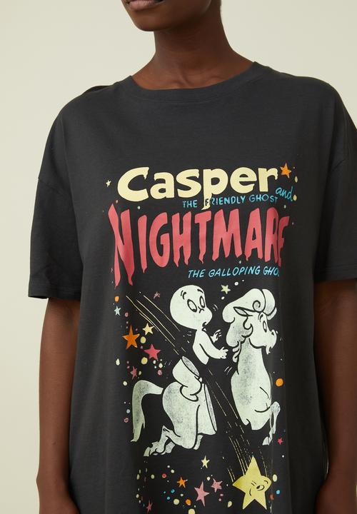 Cotton On - 90s T-shirt nightie - black