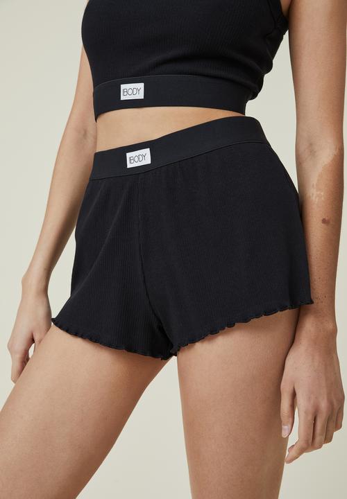 Cotton On - Body branded sleep short - black