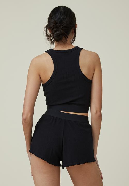 Cotton On - Body branded sleep short - black