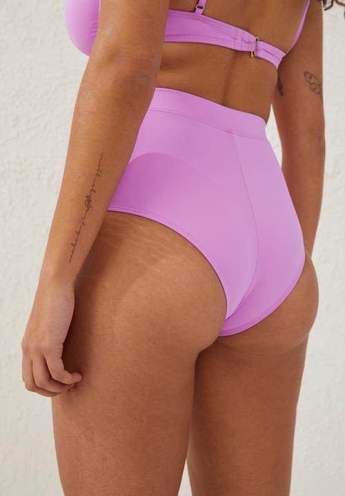 Cotton On - Boyleg full bikini bottom - digital orchid